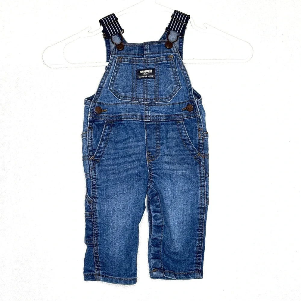 OshKosh Bgosh‎ Baby Denim Overalls 6 Months Blue 